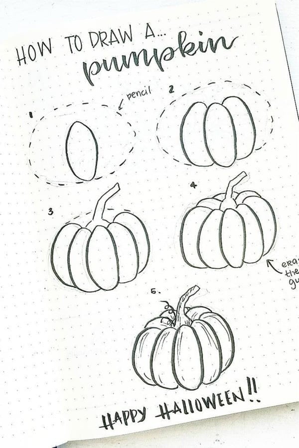 How To Draw A Pumpkin