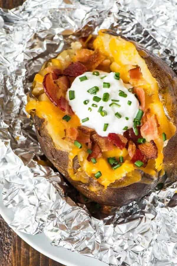 CROCKPOT BAKED POTATOES