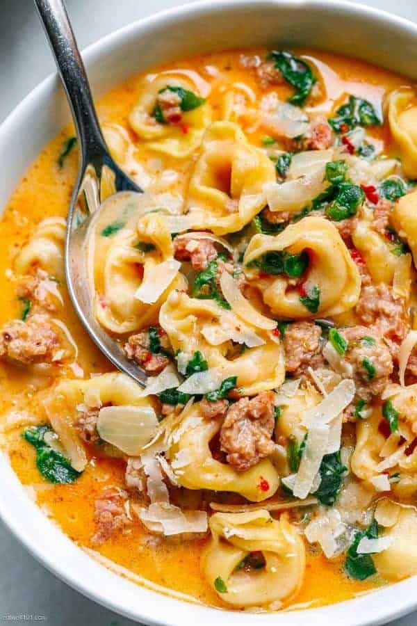 SAUSAGE TORTELLINI SOUP