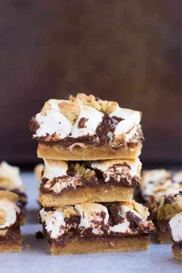 VEGAN SMORES COOKIE BARS