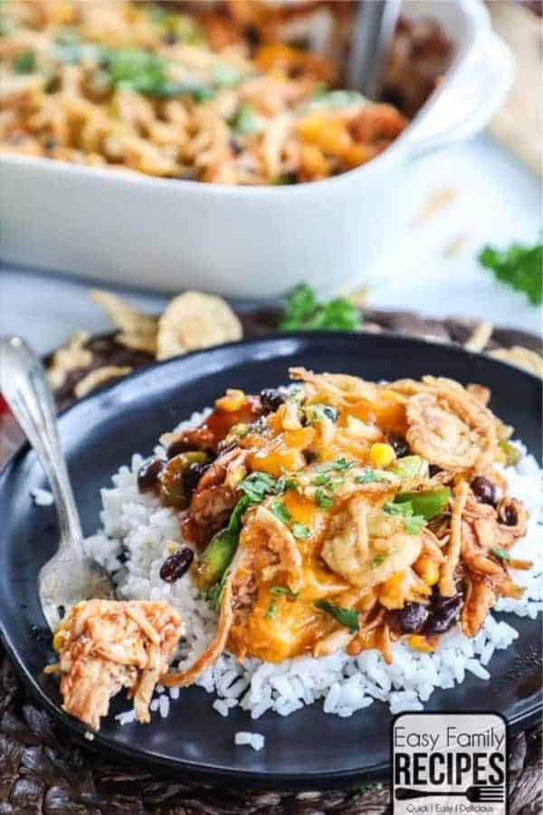 Shredded BBQ Chicken Casserole