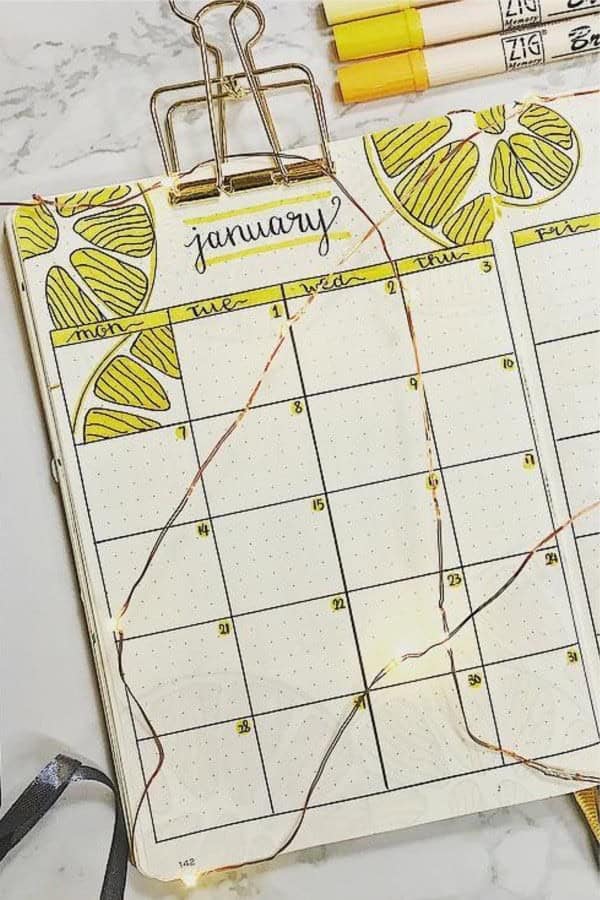 January Monthly Layout