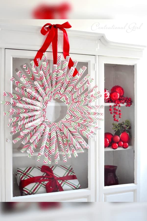 Wrapping Paper Wreath