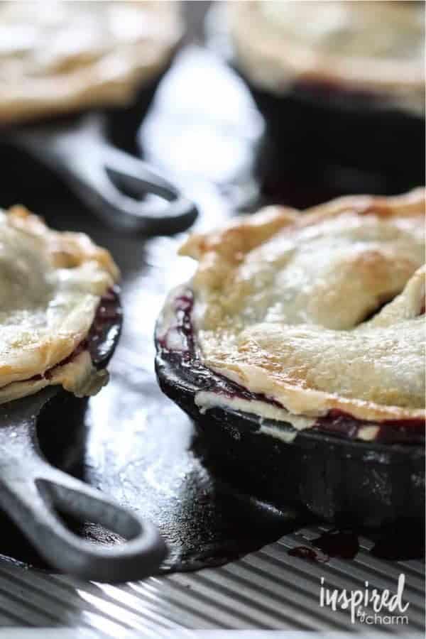 Mini Skillet Blueberry Pies