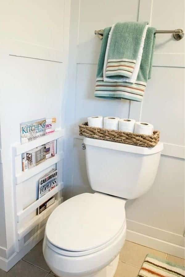 BATHROOM DIY MAGAZINE RACK