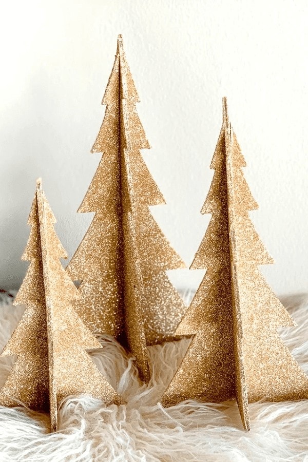 Champagne Glitter Christmas Tree