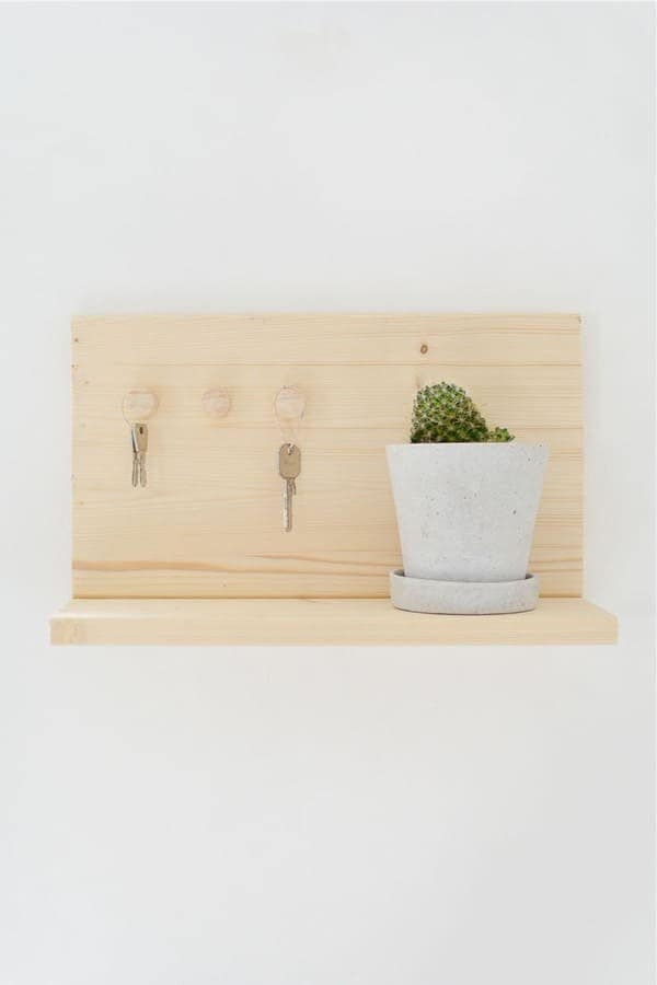 Wooden Key Shelf