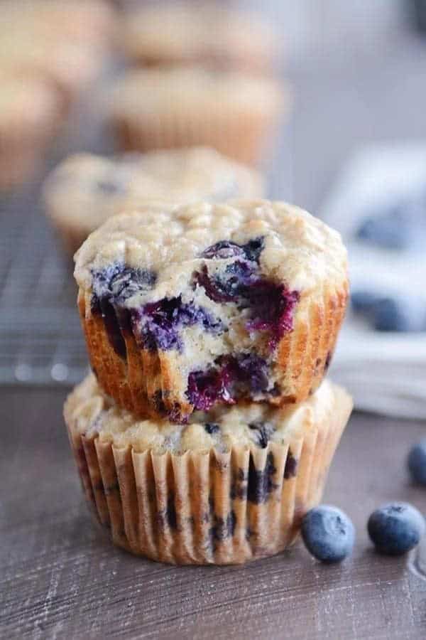 YOGURT OAT BLUEBERRY MUFFINS