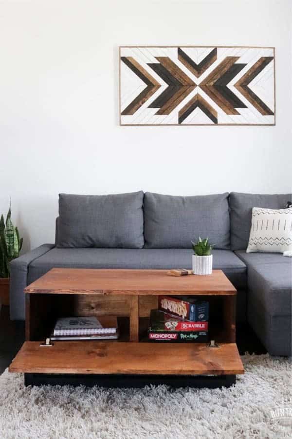 DIY Coffee Table With Hidden Storage