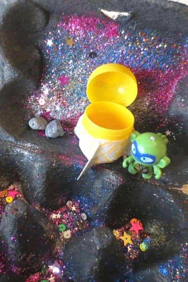 Egg Carton Galaxy Craft for Preschoolers