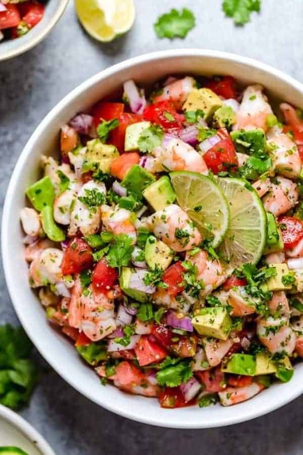 ZESTY LIME SHRIMP AND AVOCADO SALAD