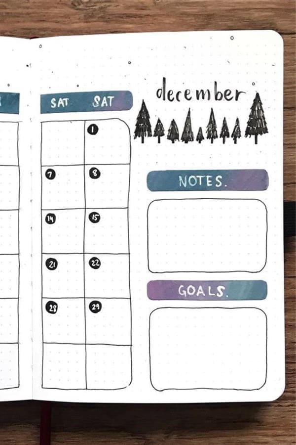 Easy December Monthly Log