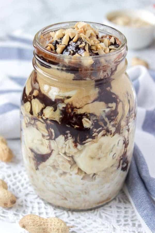 Peanut Butter Maca Overnight Oats