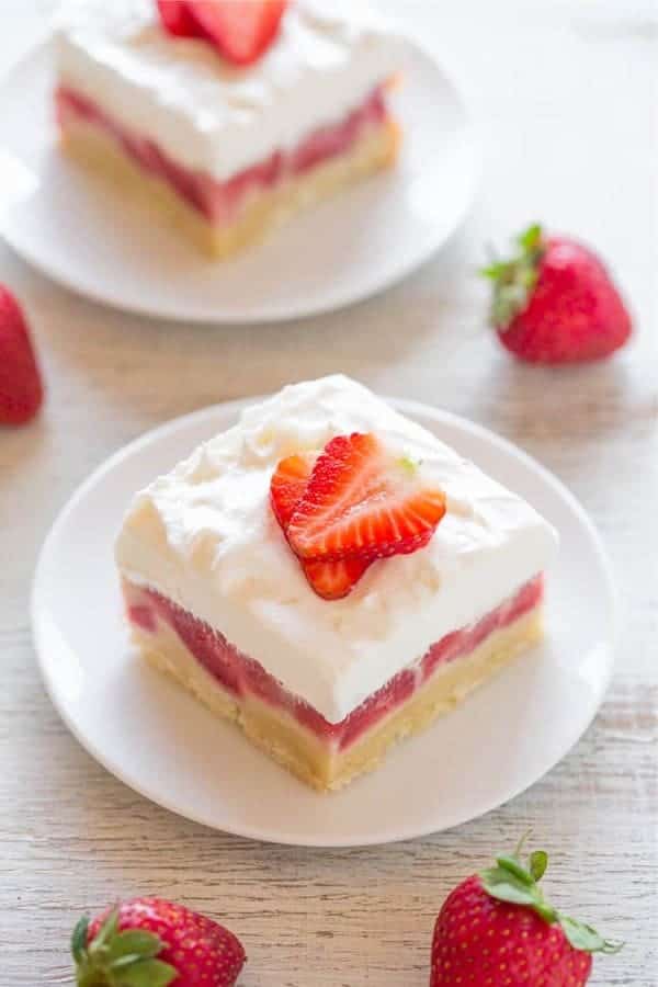 Strawberry Custard Bars