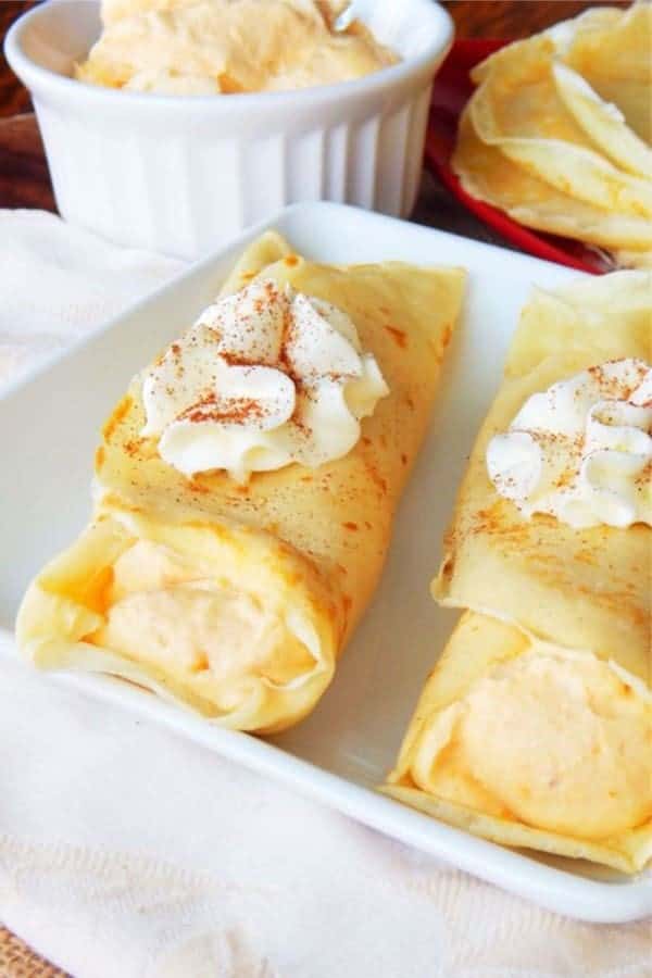 Homemade Pumpkin Crepes