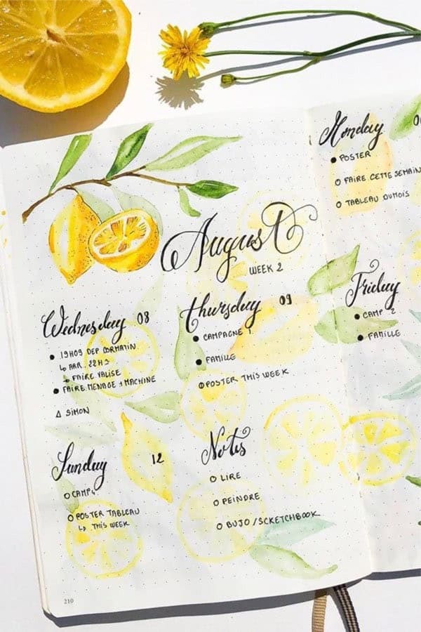 Yellow Watercolor Layout