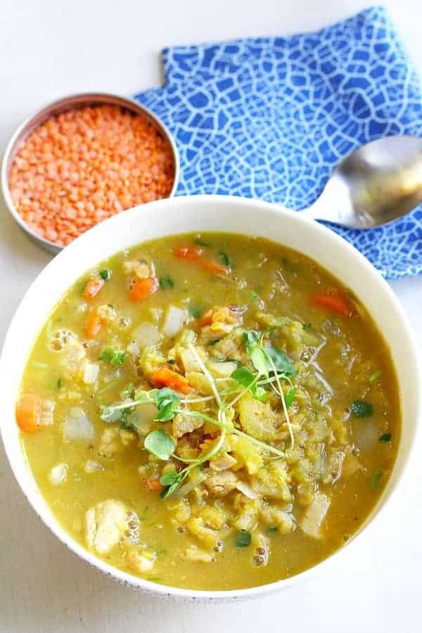 LOW SODIUM CHICKEN AND RED LENTIL STEW