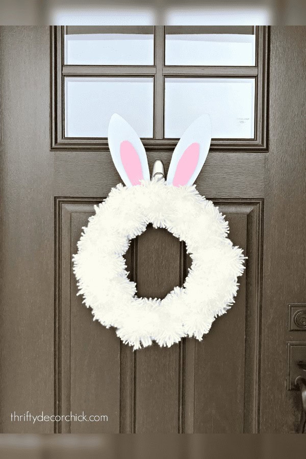 Fluffy Bunny Easter Wreath