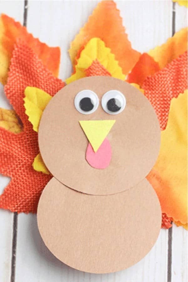 Easy Leaf Turkey Craft for Preschoolers