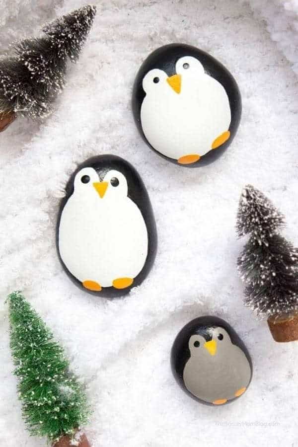 PENGUIN PAINTED ROCKS