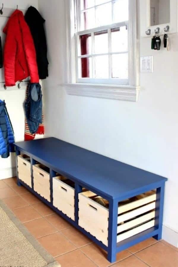 DIY Shoe Storage Bench