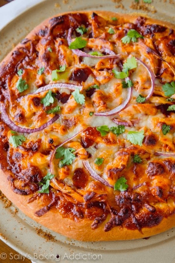 Homemade BBQ Chicken Pizza