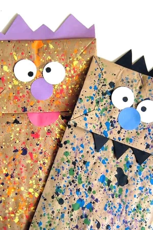 PAINT SPLATTER MONSTER PUPPETS