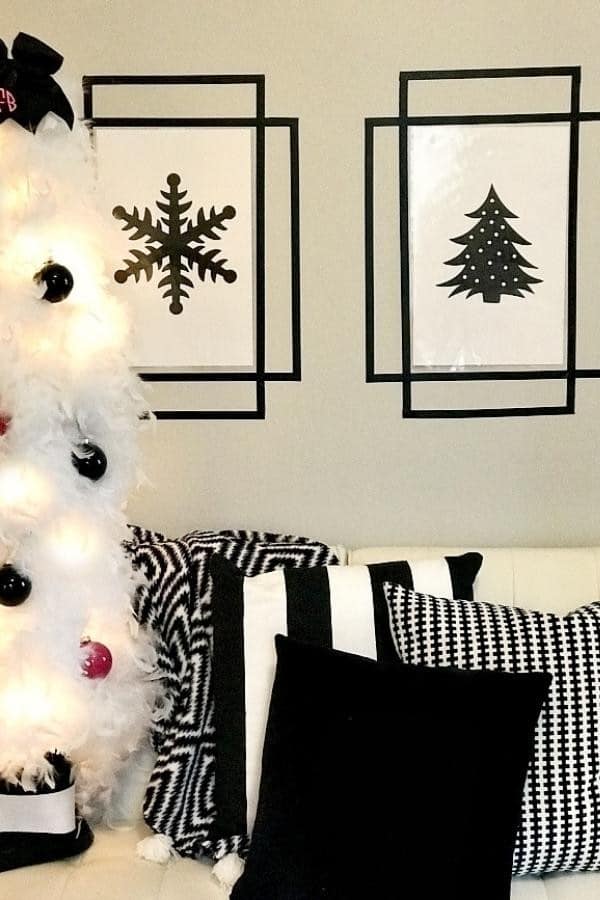 WASHI TAPE HOLIDAY WALL ART