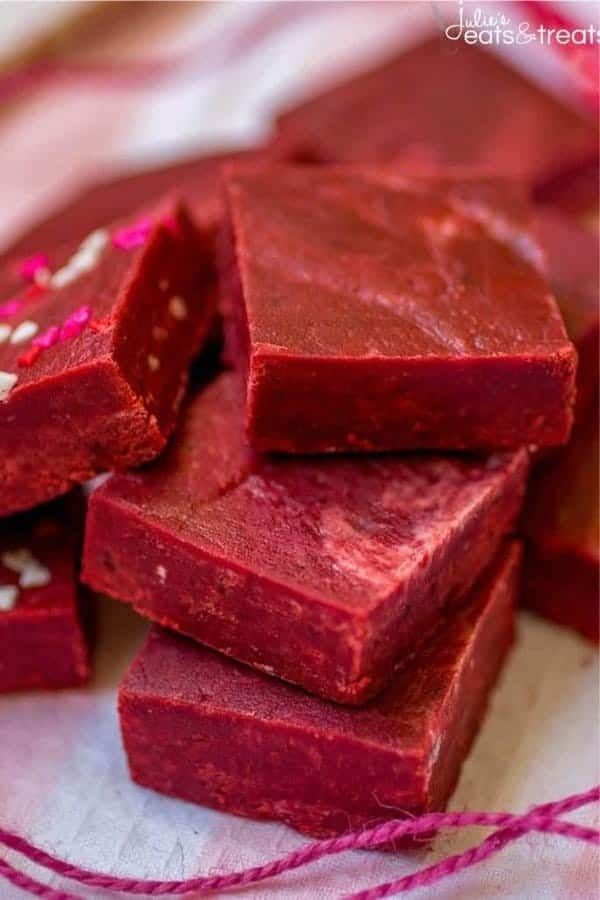 Homemade Red Velvet Fudge