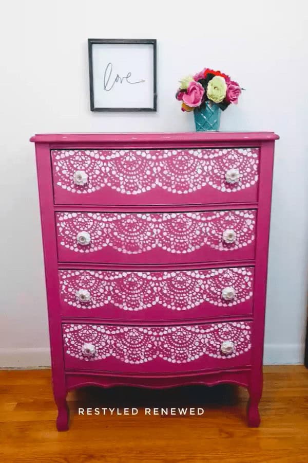 Laced Up Pink Dresser