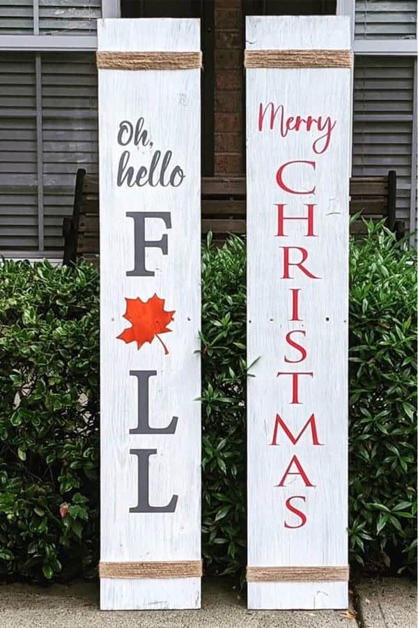 Fall & Christmas Welcome Porch Signs