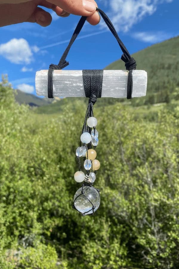 Quartz and Selenite Suncatcher