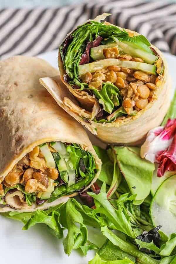 GARLIC CHILI LENTIL WRAPS