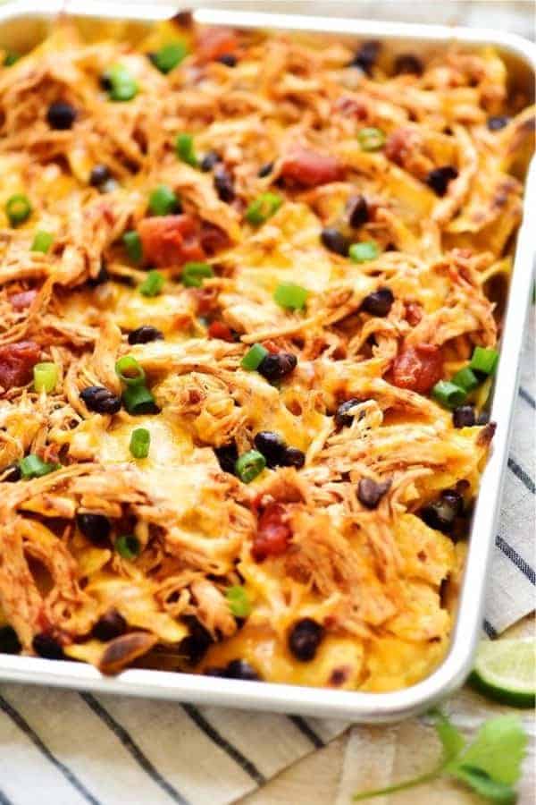 Sheet Pan Chicken Nachos