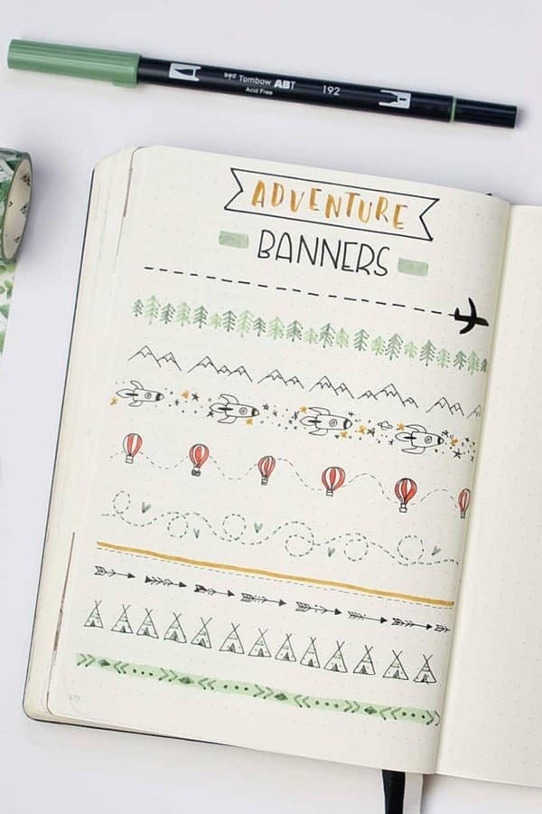 Adventure Bujo Borders