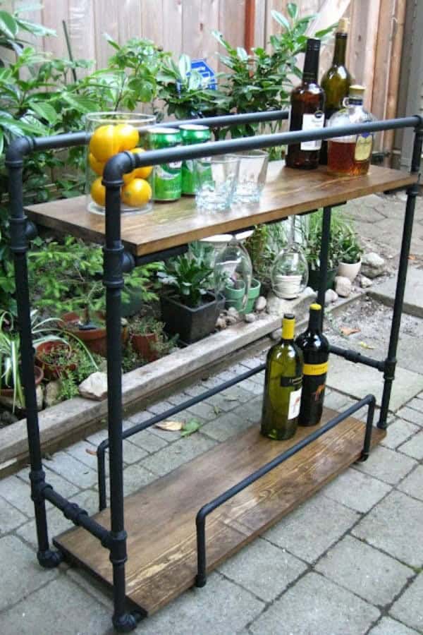 DIY PIPE BAR CART