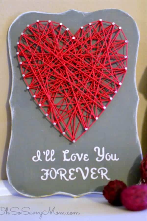 I’ll Love You Forever String Art Valentine