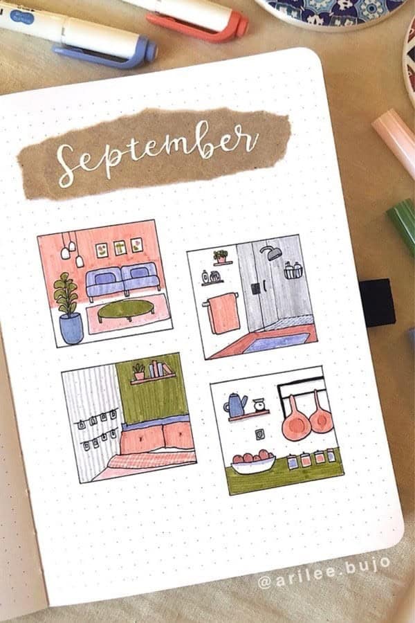 September Collage Cover Spread