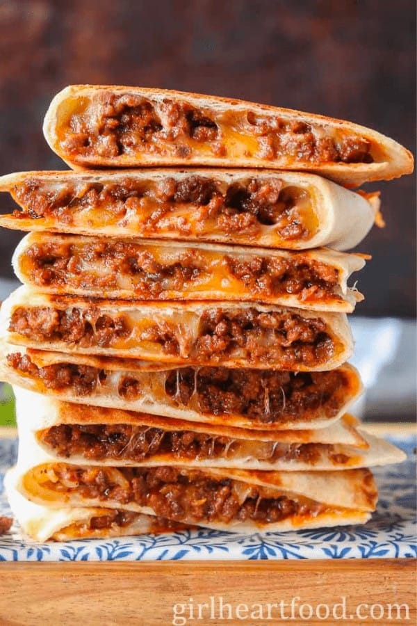 Cheesy Ground Beef Quesadillas