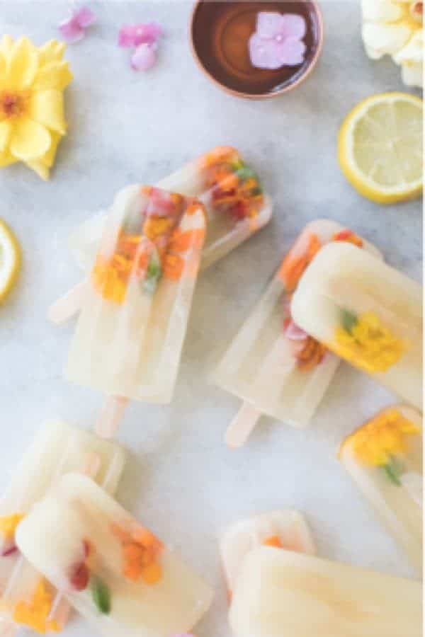 Three Ingredient Honey Lemonade Popsicles