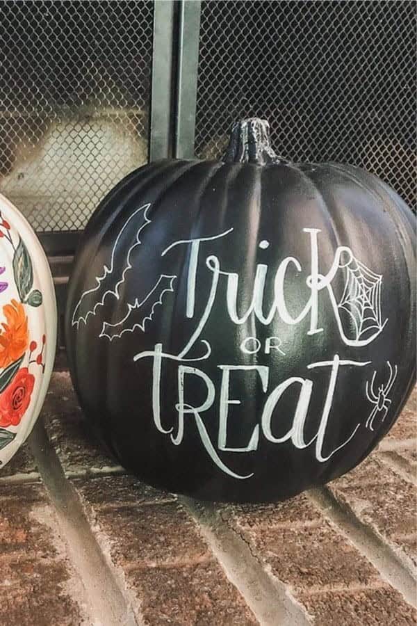 Black Painted Halloween Pumpkin