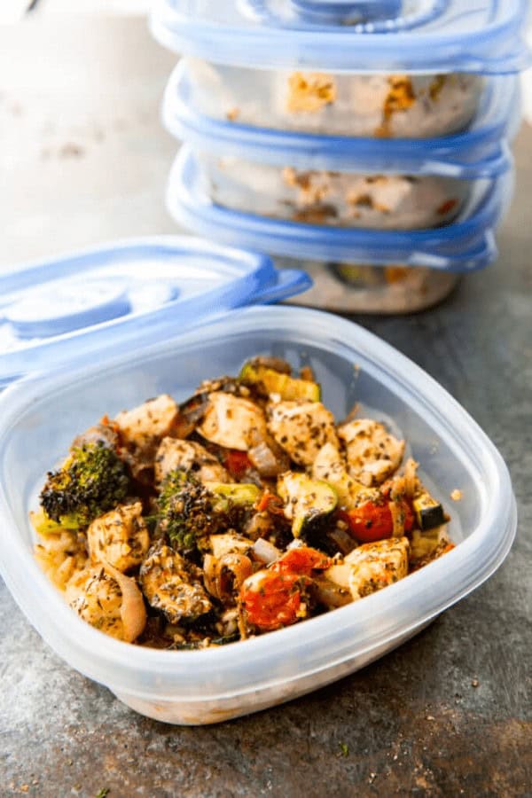 Italian Chicken Meal Prep Bowls