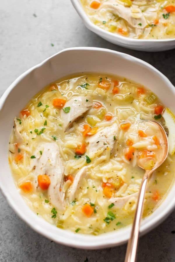 LEMON CHICKEN ORZO SOUP