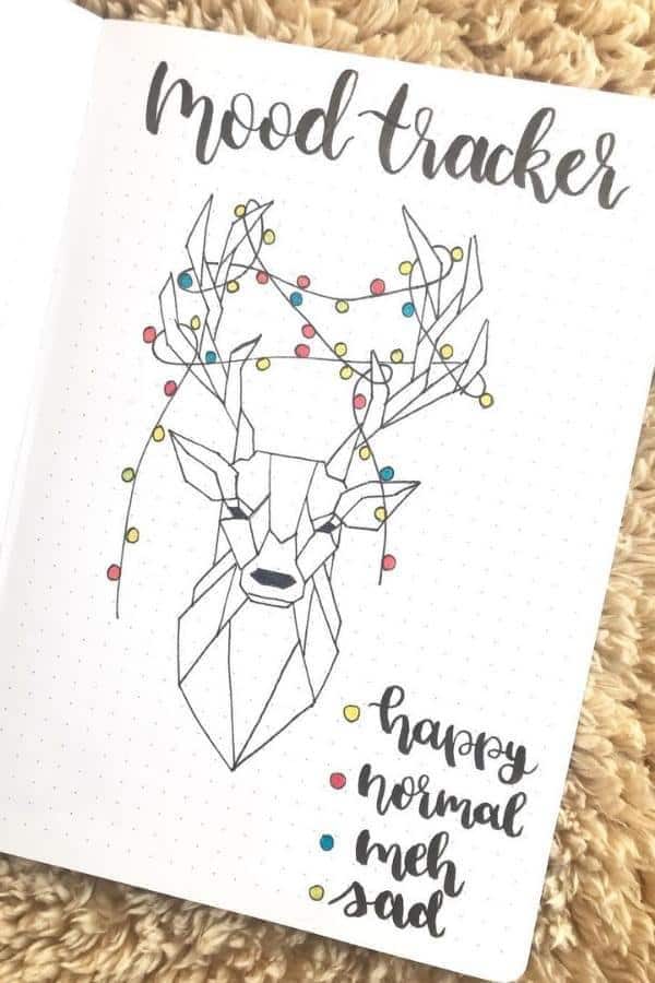 REINDEER-THEMED MOOD TRACKER