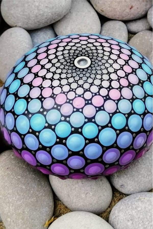 Mandala Painted Rock For Summer