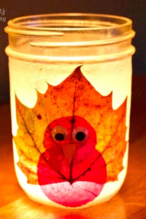 THANKSGIVING TURKEY LEAF LANTERNS