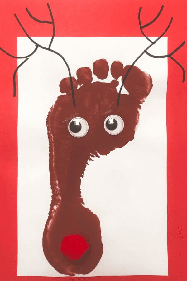 Reindeer Foot Print Card