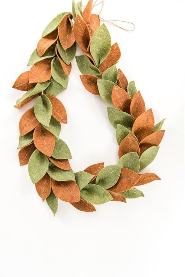 Gorgeous Felt Magnolia Christmas Garland