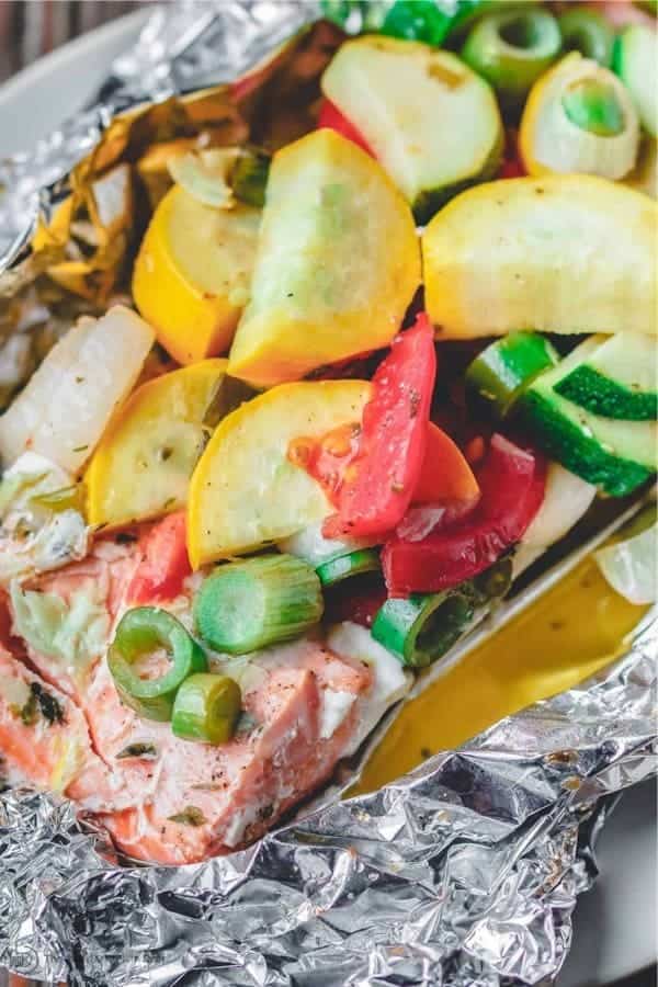 Oven Baked Salmon In Foil Pack