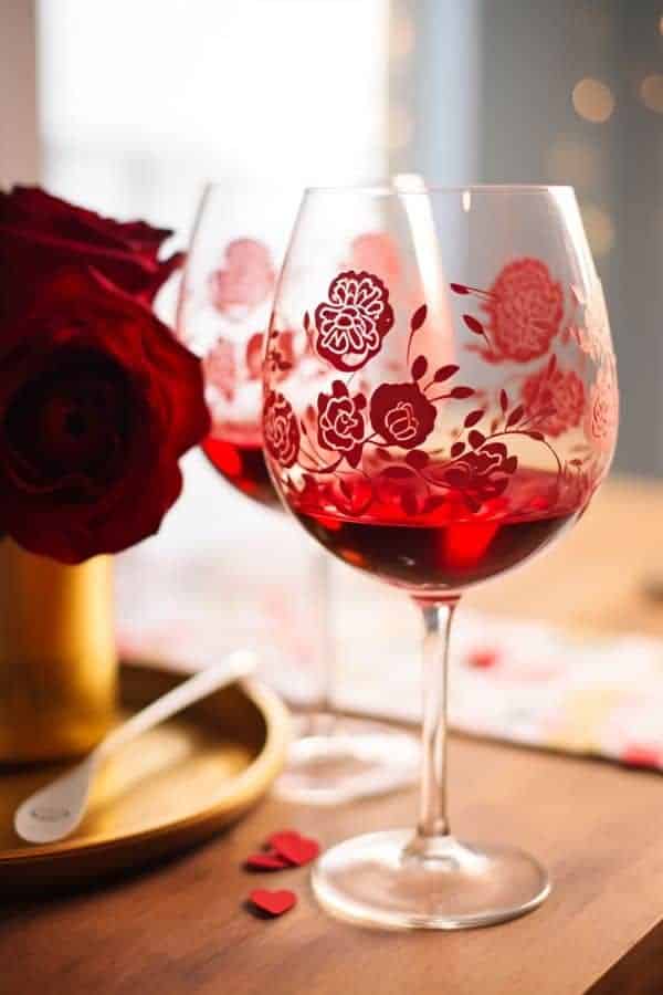 ETCHED WINE GLASSES